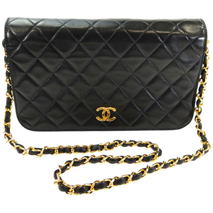 CHANEL Matelasse Chain Shoulder Bag Lambskin Black Model No.: 10910