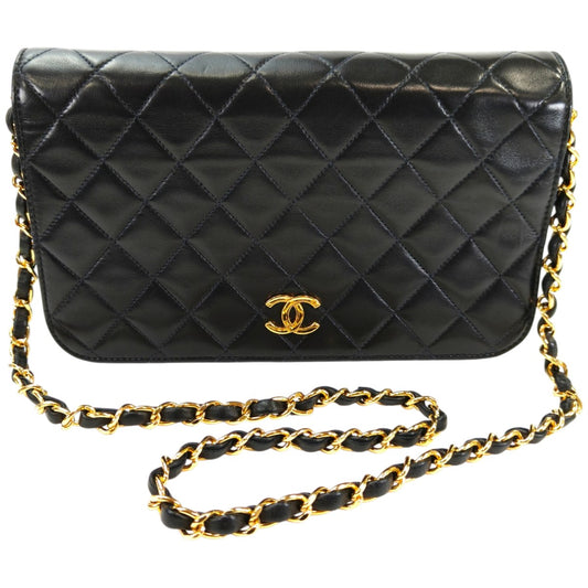 CHANEL シャネル マトラッセ チェーンショルダー ラムスキン ブラック 管理番号：10910
