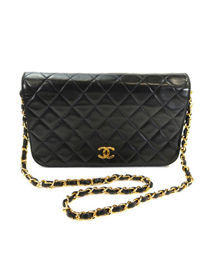 CHANEL Matelasse Chain Shoulder Bag Lambskin Black Model No.: 10910