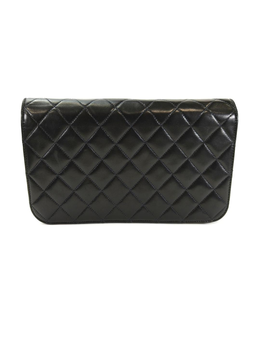 CHANEL Matelasse Chain Shoulder Bag Lambskin Black Model No.: 10910