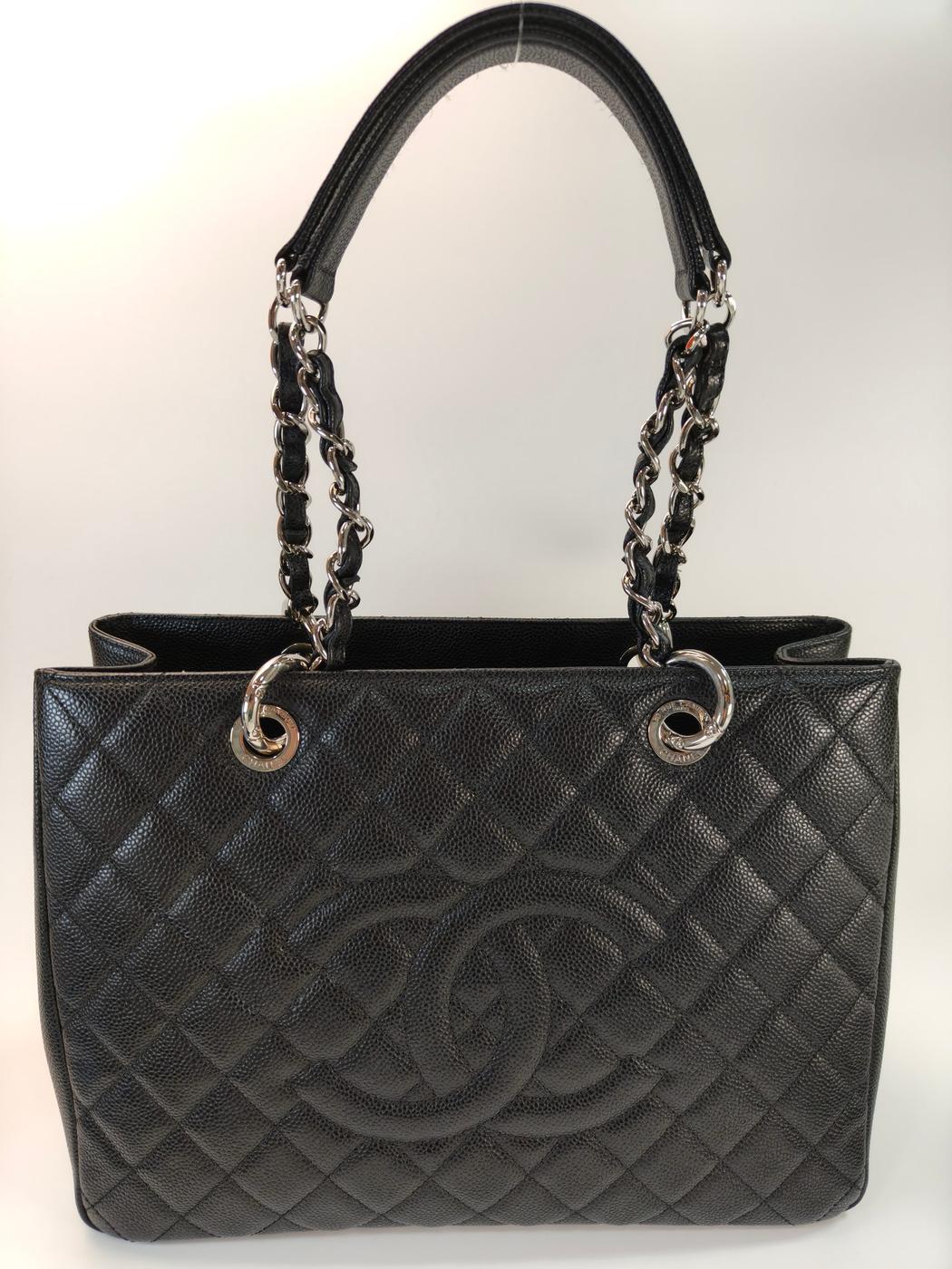 CHANEL シャネル マトラッセ チェーントートバッグ キャビアスキン ブラック 管理番号：10954