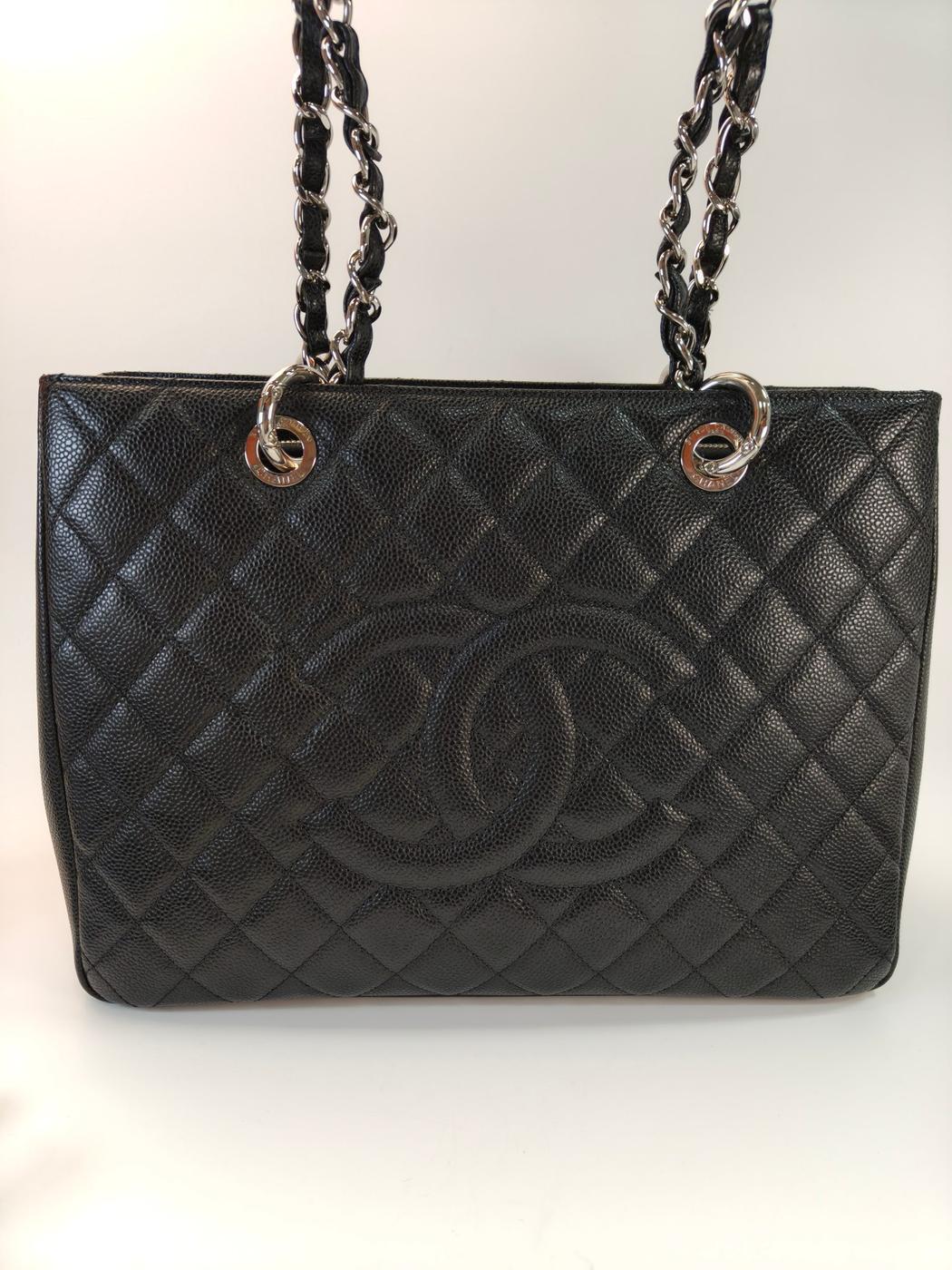 CHANEL シャネル マトラッセ チェーントートバッグ キャビアスキン ブラック 管理番号：10954