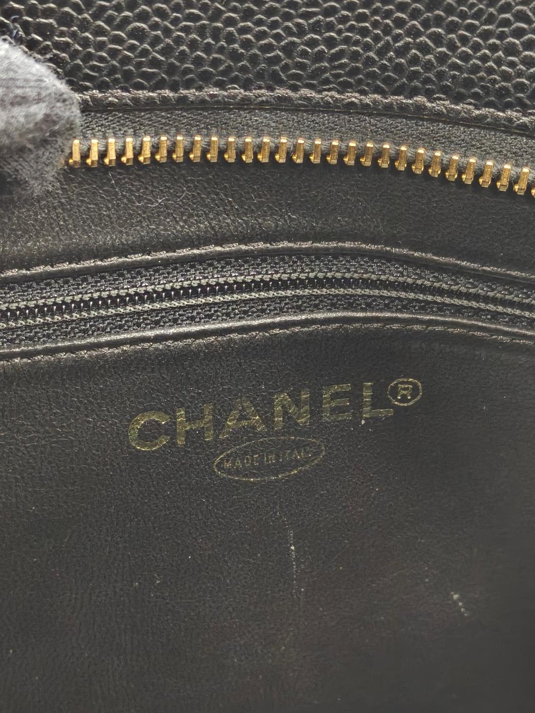 CHANEL 香奈儿 菱格纹 鱼子酱皮 复刻手提包 黑色 商品编号：10962