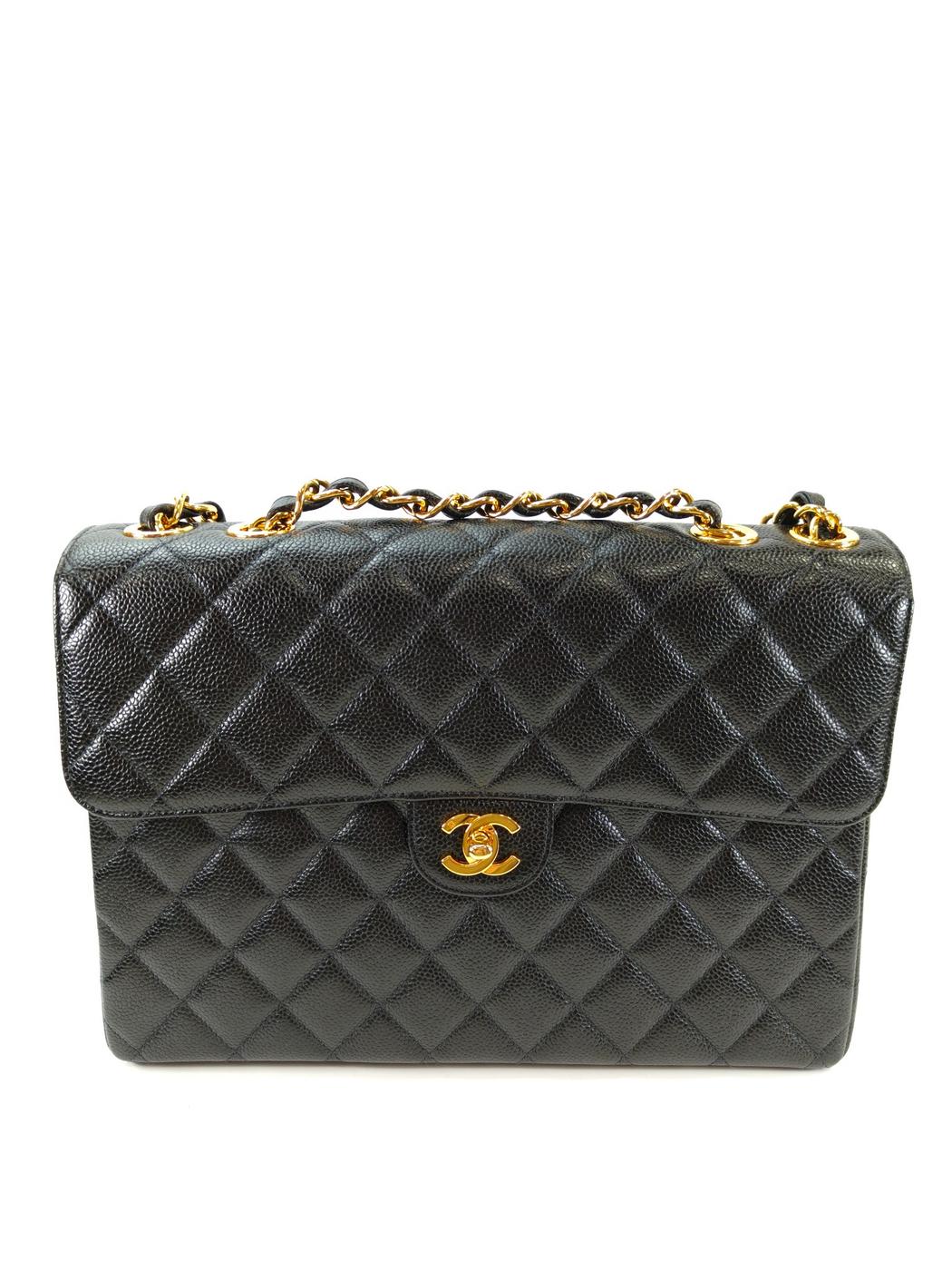 CHANEL 香奈儿 MATELASSE 30 鱼子酱皮 链条包 黑色 商品编号：10972