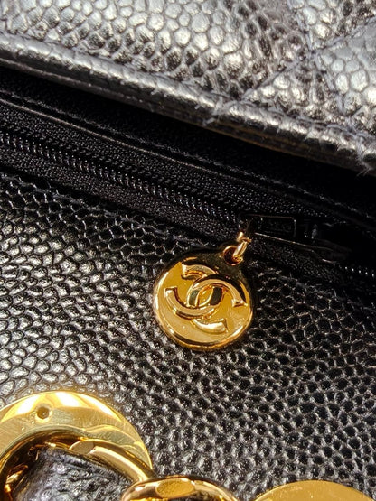CHANEL 香奈儿 MATELASSE 30 鱼子酱皮 链条包 黑色 商品编号：10972