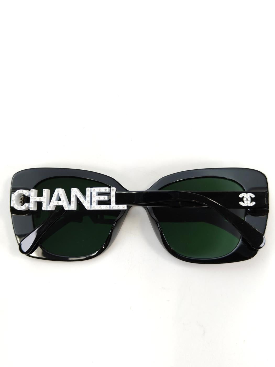 CHANEL 香奈儿 方形太阳镜 黑色 型号：10978