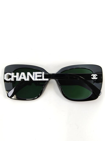 CHANEL 香奈儿 方形太阳镜 黑色 型号：10978