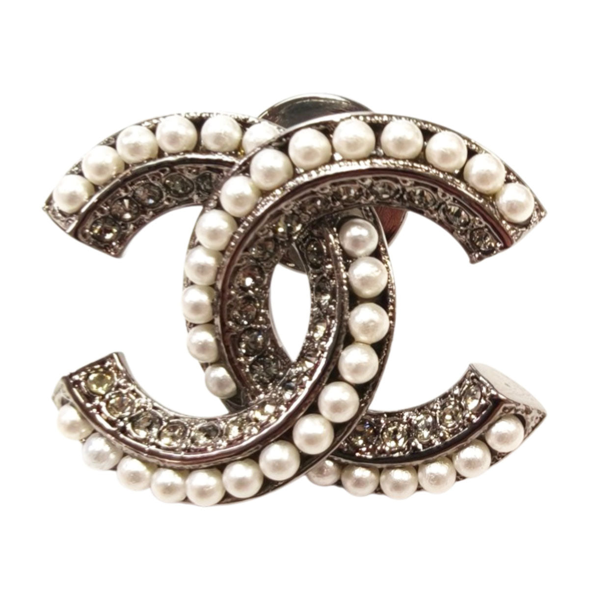 CHANEL シャネル ココマーク パール ピンブローチ シルバー 管理番号：10990