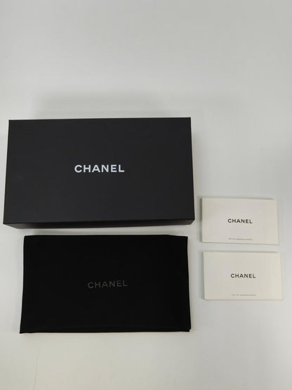 CHANEL シャネル マトラッセ ラウンドファスナー 長財布 キャビアスキン グレー 管理番号：11007