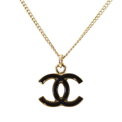 CHANEL 香奈儿 可可标志项链 金色×黑色 型号：11017