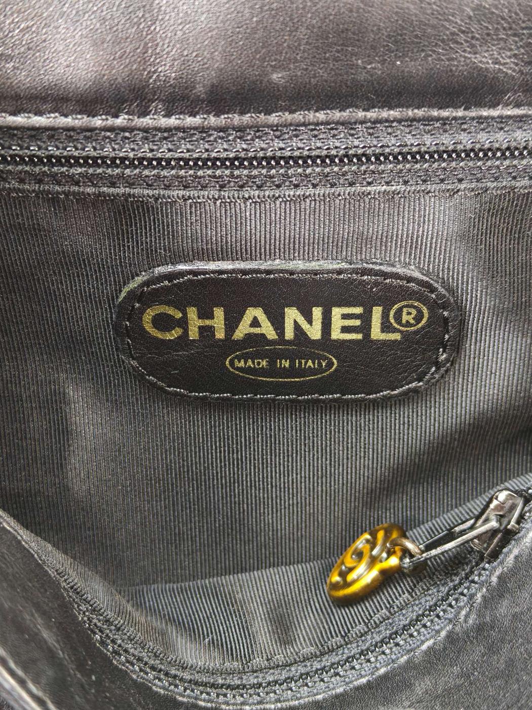 CHANEL 香奈儿 羊皮 单肩包 黑色 管理编号：11019