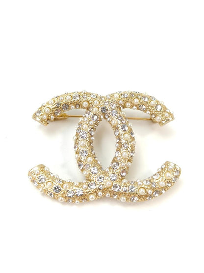 CHANEL シャネル ココマーク パール ブローチ ゴールド 管理番号：11046