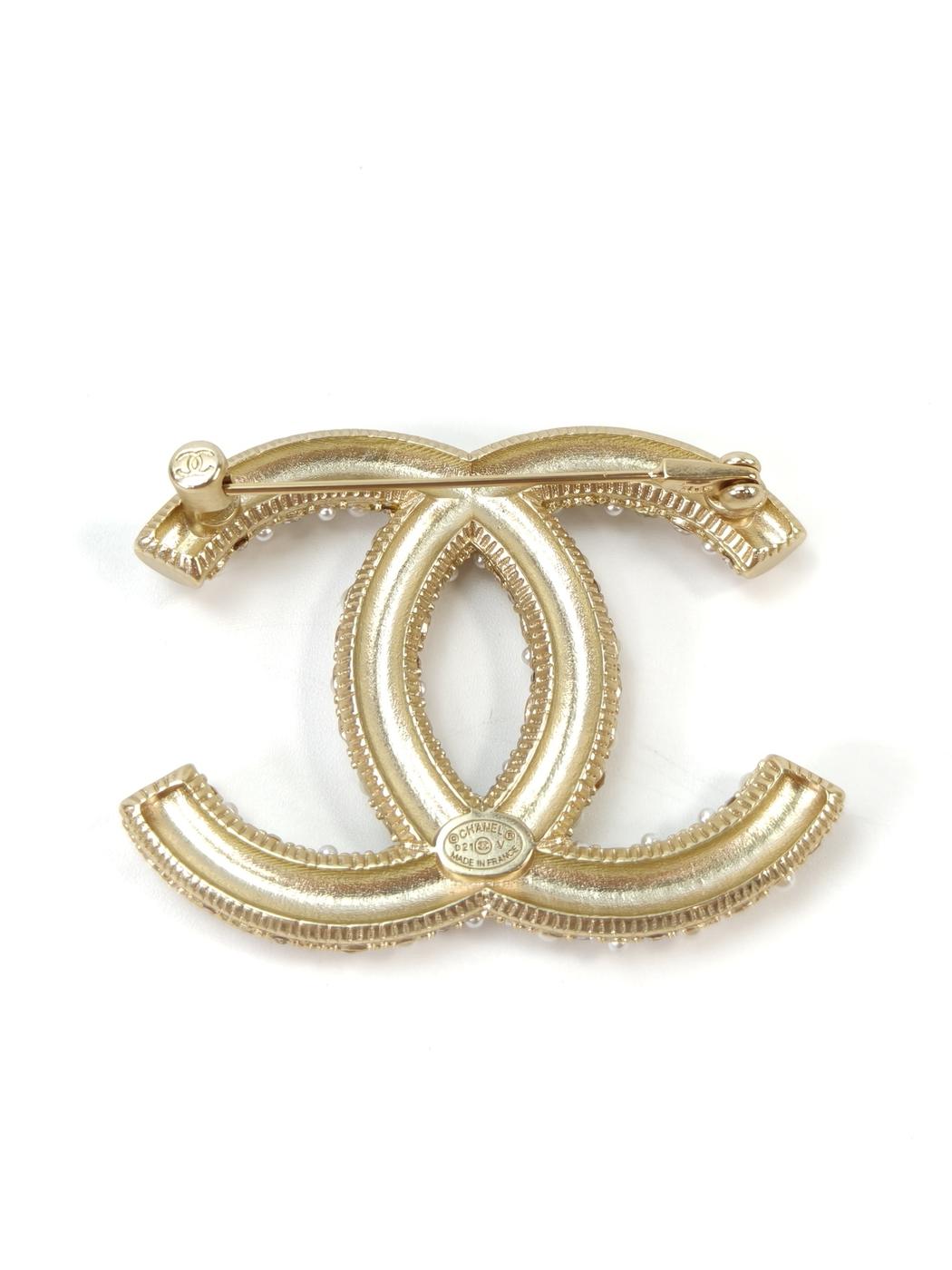 CHANEL シャネル ココマーク パール ブローチ ゴールド 管理番号：11046