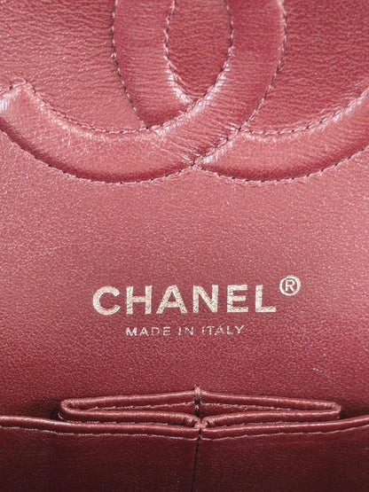 CHANEL 香奈儿 Matelasse 25 双翻盖链条包 黑色 管理编号：11051