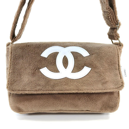 CHANEL シャネル ノベルティ パイル地 ショルダーバッグ ベージュ 管理番号：11059