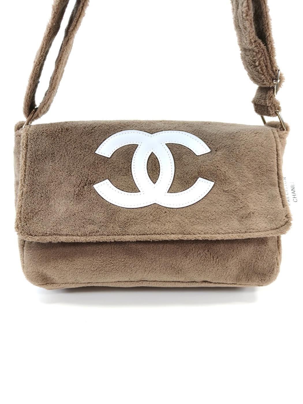 CHANEL シャネル ノベルティ パイル地 ショルダーバッグ ベージュ 管理番号：11059