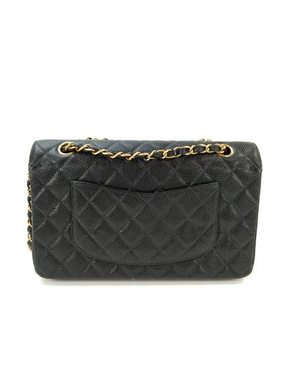 CHANEL シャネル マトラッセ25 Wフラップ チェーンショルダーバッグ キャビアスキン 黒 管理番号：11066