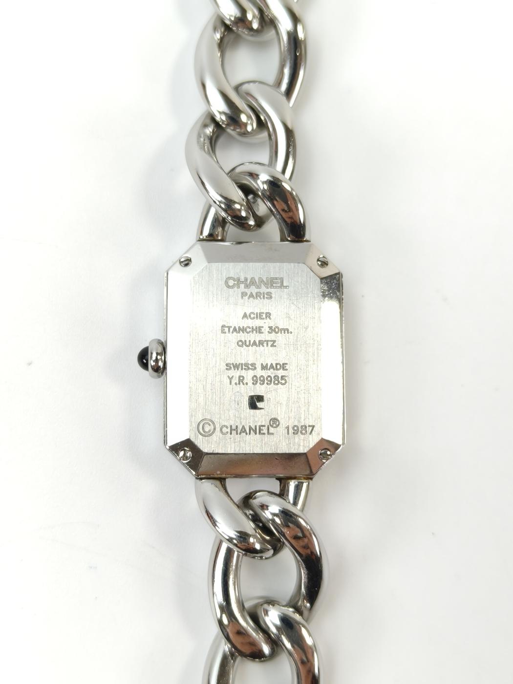CHANEL シャネル プルミエールL クオーツ 腕時計 シルバー×ホワイトシェル 管理番号：11077