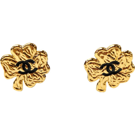 CHANEL シャネル クローバー ピアス ゴールド 管理番号：11090