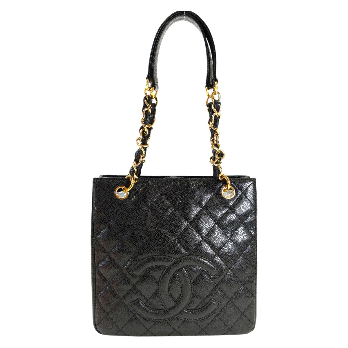 CHANEL シャネル PST チェーントートバッグ キャビアスキン ブラック 管理番号：11138