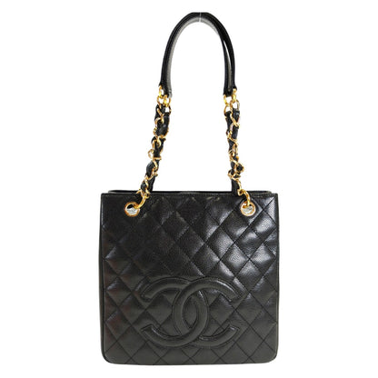 CHANEL シャネル PST チェーントートバッグ キャビアスキン ブラック 管理番号：11138