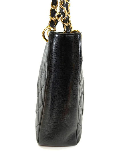CHANEL シャネル PST チェーントートバッグ キャビアスキン ブラック 管理番号：11138
