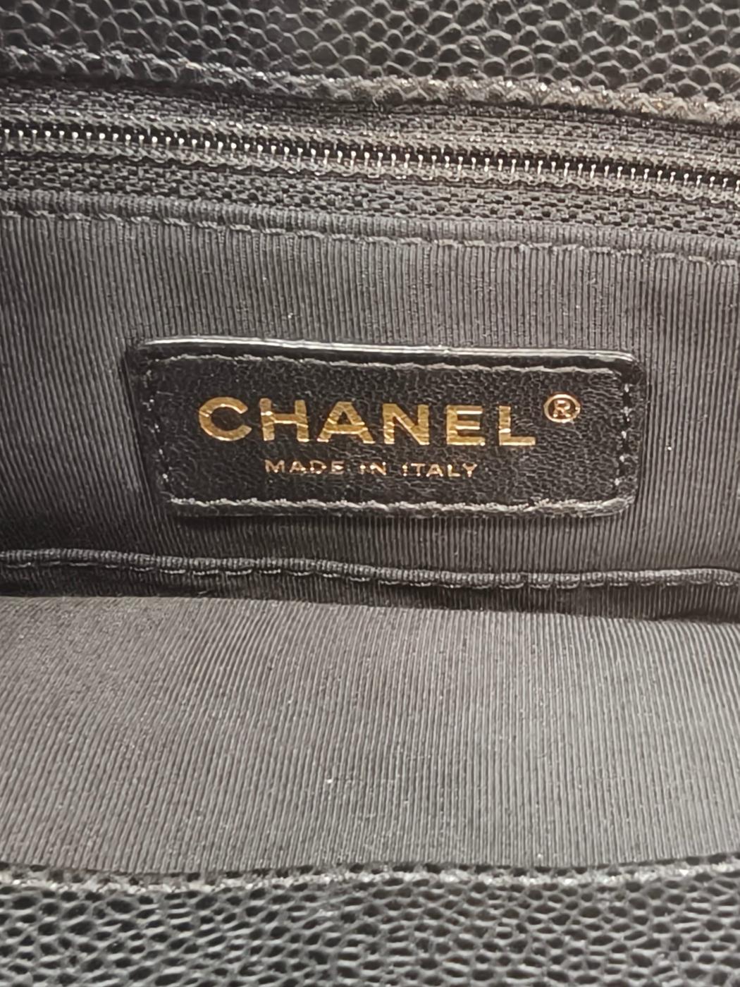 CHANEL シャネル PST チェーントートバッグ キャビアスキン ブラック 管理番号：11138