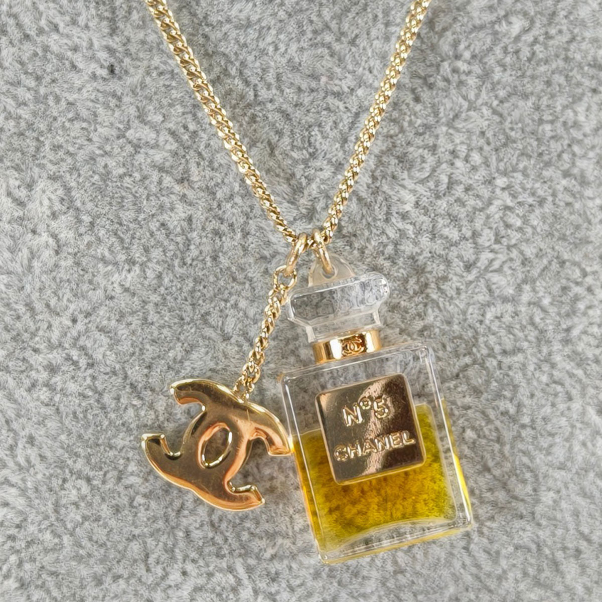 CHANEL シャネル ココマーク No.5 パフューム ボトル 香水 ネックレス ゴールド 管理番号：11156