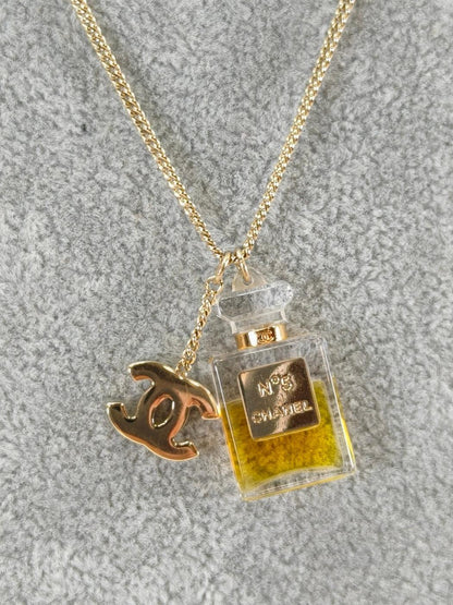 CHANEL シャネル ココマーク No.5 パフューム ボトル 香水 ネックレス ゴールド 管理番号：11156