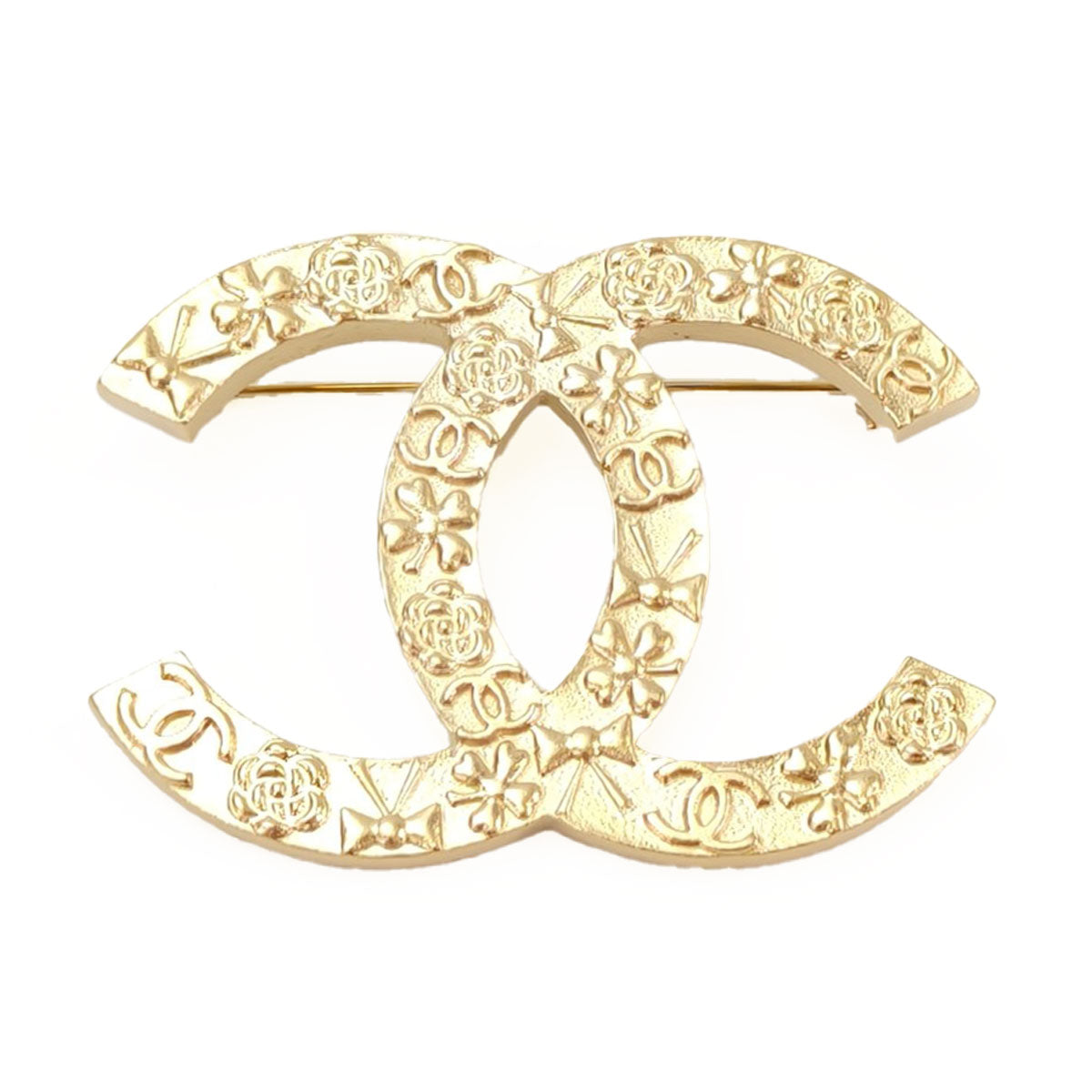 CHANEL シャネル ココマーク 総柄 ブローチ 08A ゴールド　　　　　　　 管理番号：11161
