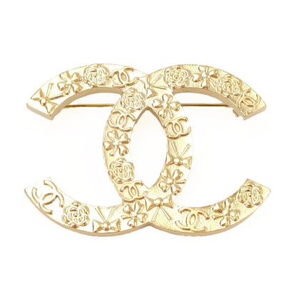 CHANEL シャネル ココマーク 総柄 ブローチ 08A ゴールド　　　　　　　 管理番号：11161