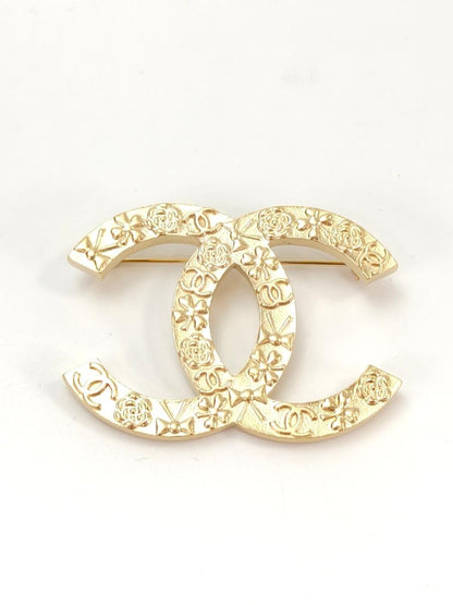 CHANEL シャネル ココマーク 総柄 ブローチ 08A ゴールド　　　　　　　 管理番号：11161