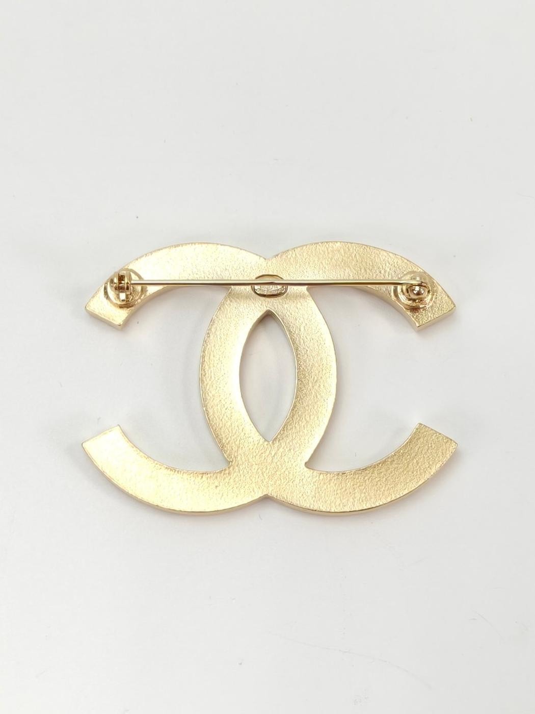 CHANEL シャネル ココマーク 総柄 ブローチ 08A ゴールド　　　　　　　 管理番号：11161