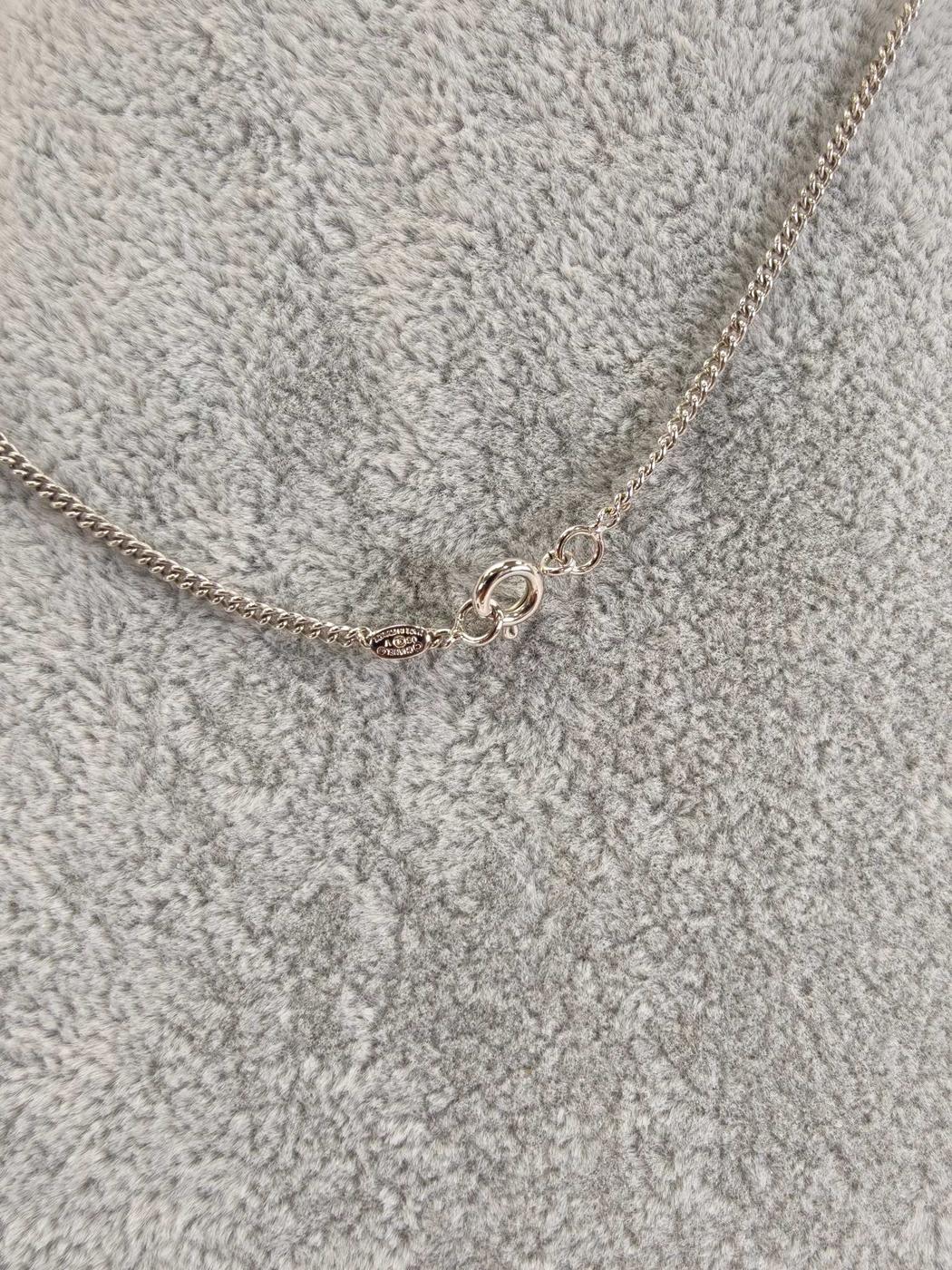 CHANEL シャネル ココマーク ネックレス シルバー×ホワイト 管理番号：11183