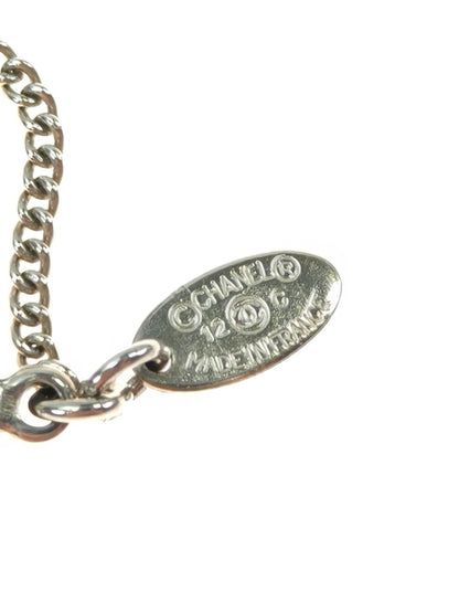 CHANEL シャネル ココマーク ラインストーン ネックレス シルバー 管理番号：11210