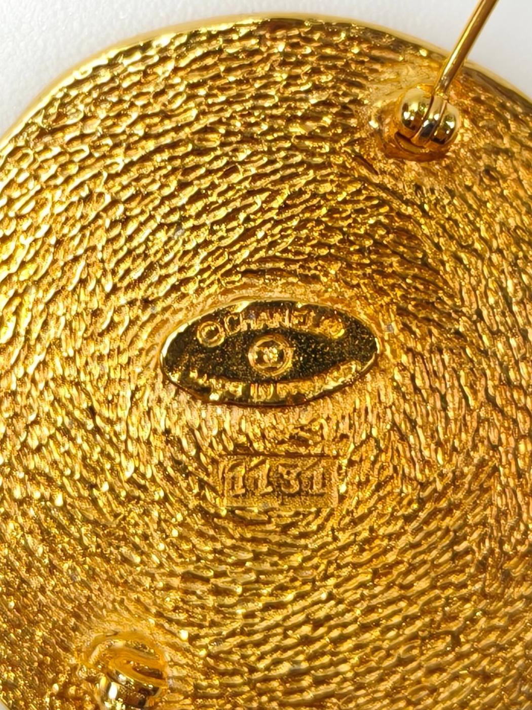 CHANEL シャネル カンボン メダル ブローチ ゴールド 管理番号：11217