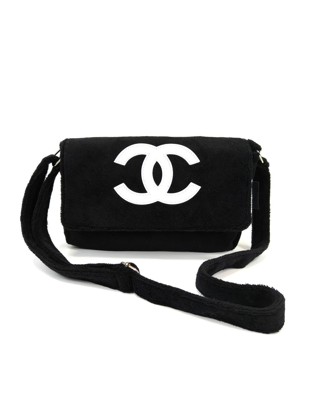 CHANEL シャネル ノベルティ ショルダーバッグ パイル地 ブラック 管理番号：11223