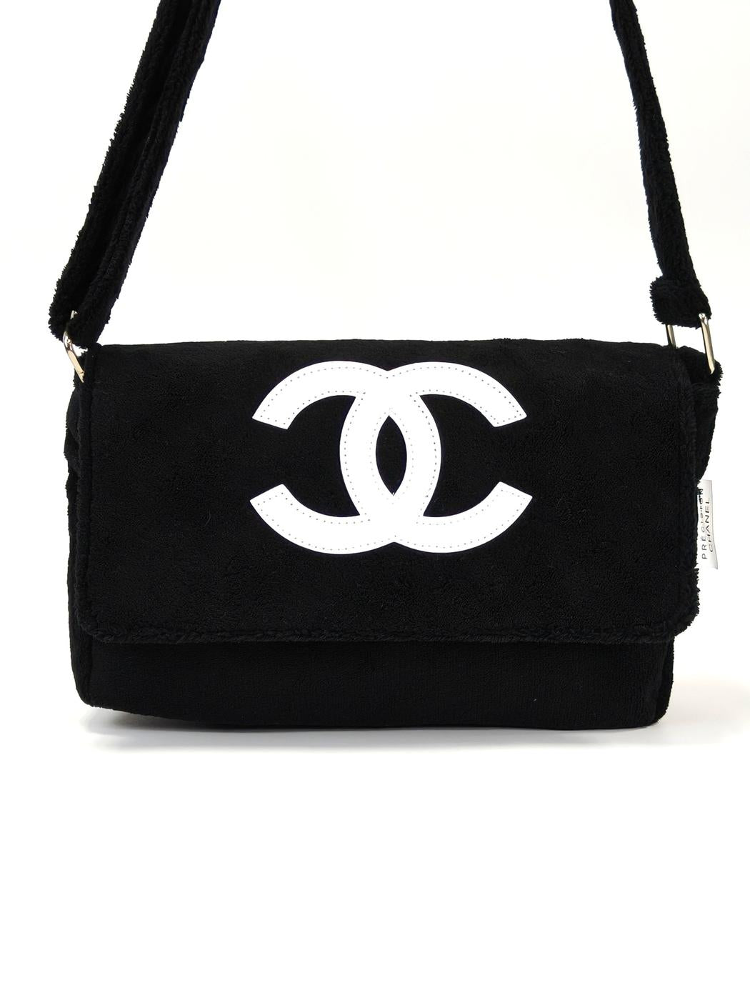 CHANEL シャネル ノベルティ ショルダーバッグ パイル地 ブラック 管理番号：11223