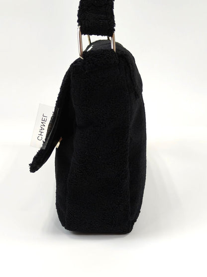 CHANEL シャネル ノベルティ ショルダーバッグ パイル地 ブラック 管理番号：11223