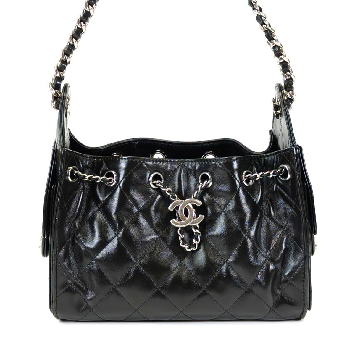 CHANEL シャネル25 ミニ ハンドバッグ ショルダーバッグ ブラック 管理番号：11228
