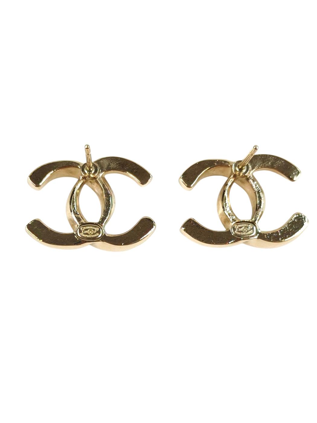 CHANEL シャネル ココマーク ラインストーン ピアス ゴールド 管理番号：11253