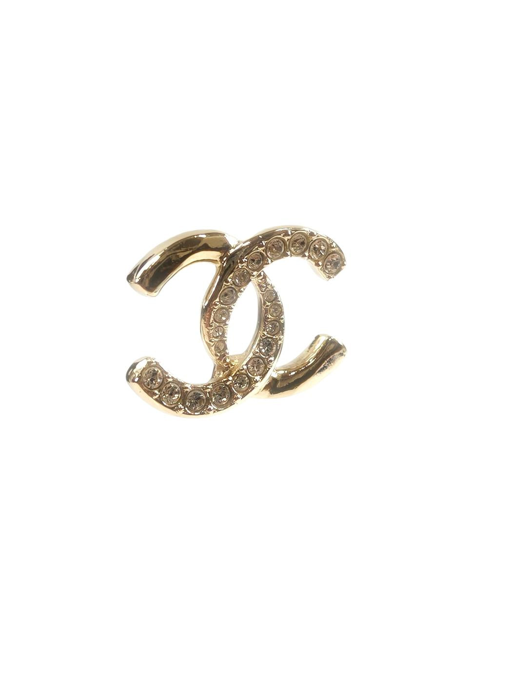 CHANEL シャネル ココマーク ラインストーン ピアス ゴールド 管理番号：11253
