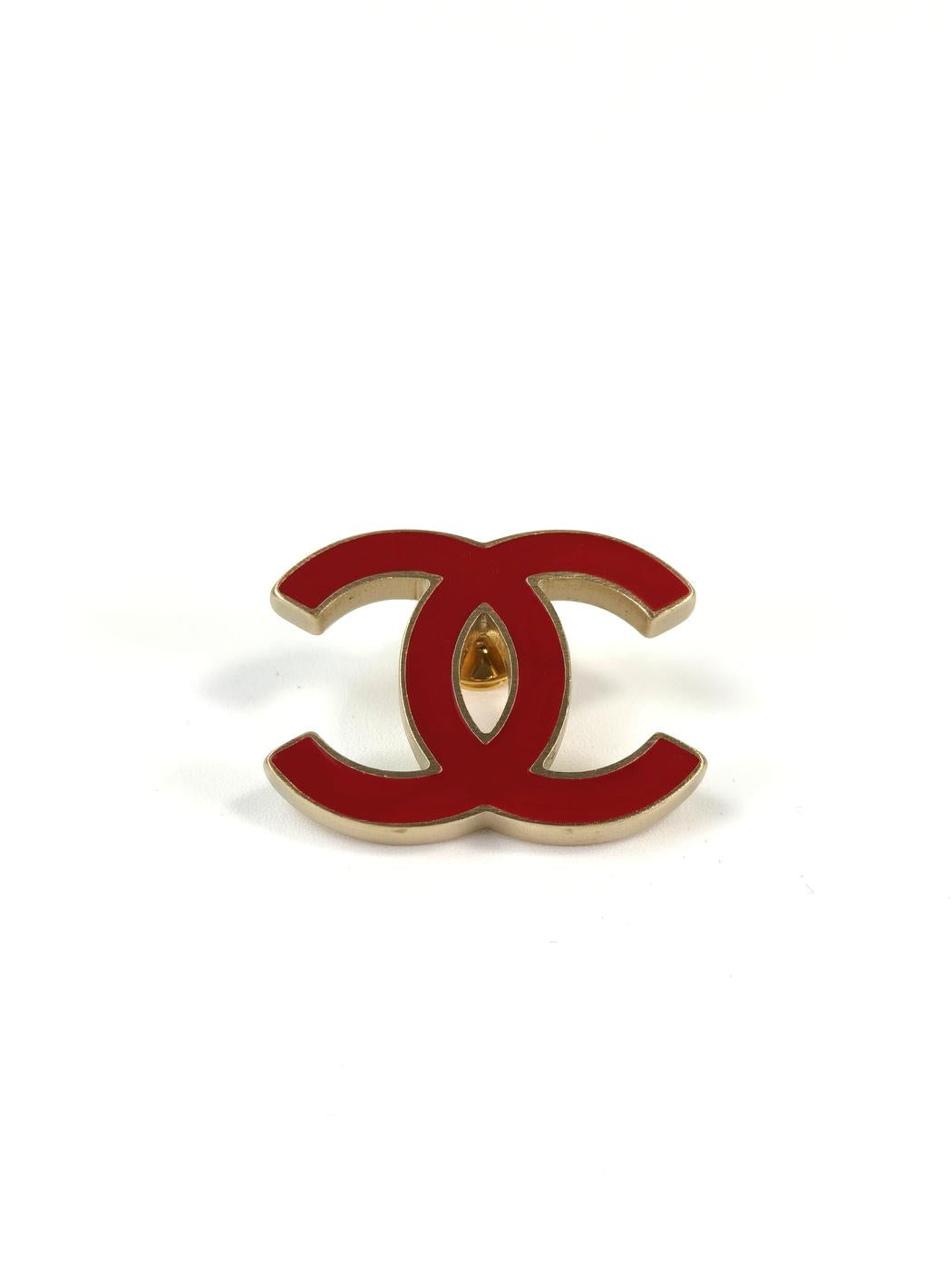 CHANEL シャネル ココマーク ブローチ 赤 管理番号：11272