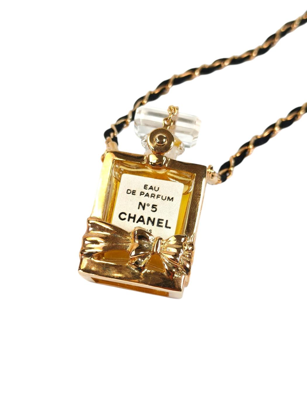 CHANEL シャネル No5 パフューム 香水 ボトル ネックレス ゴールド 管理番号：11285