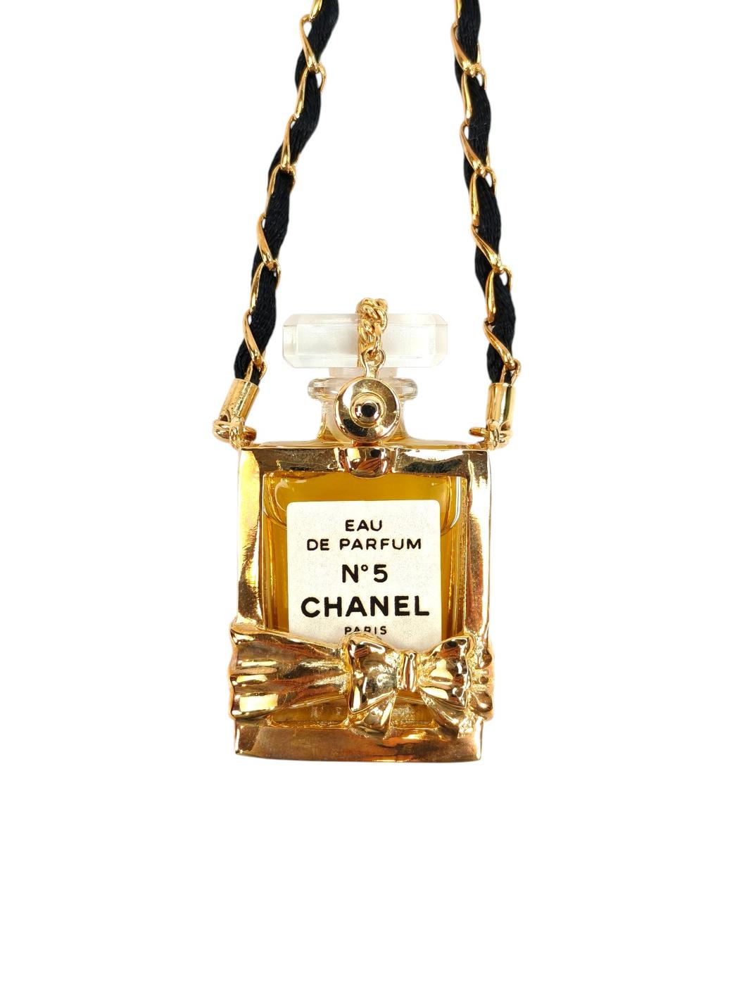 CHANEL シャネル No5 パフューム 香水 ボトル ネックレス ゴールド 管理番号：11285
