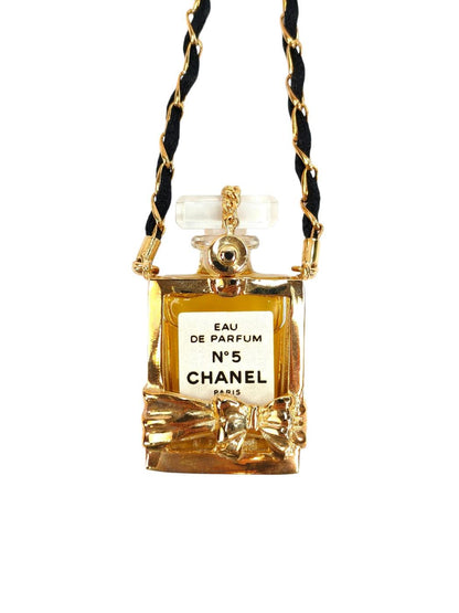 CHANEL シャネル No5 パフューム 香水 ボトル ネックレス ゴールド 管理番号：11285