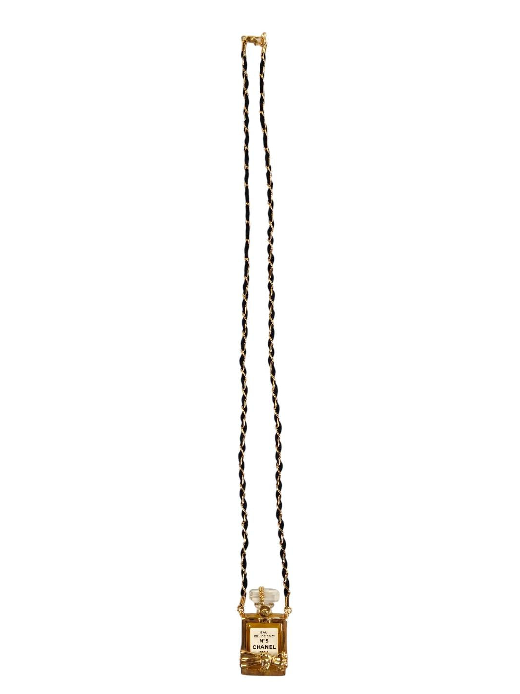 CHANEL シャネル No5 パフューム 香水 ボトル ネックレス ゴールド 管理番号：11285