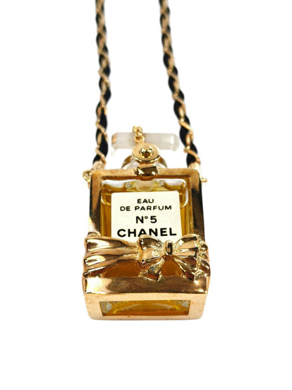 CHANEL シャネル No5 パフューム 香水 ボトル ネックレス ゴールド 管理番号：11285