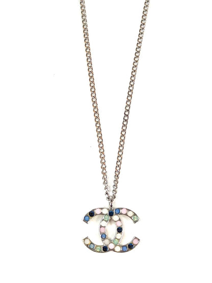 CHANEL シャネル ココマーク カラーストーン ネックレス シルバー 管理番号：11287