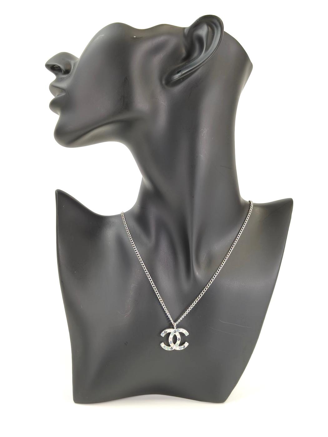 CHANEL シャネル ココマーク カラーストーン ネックレス シルバー 管理番号：11287